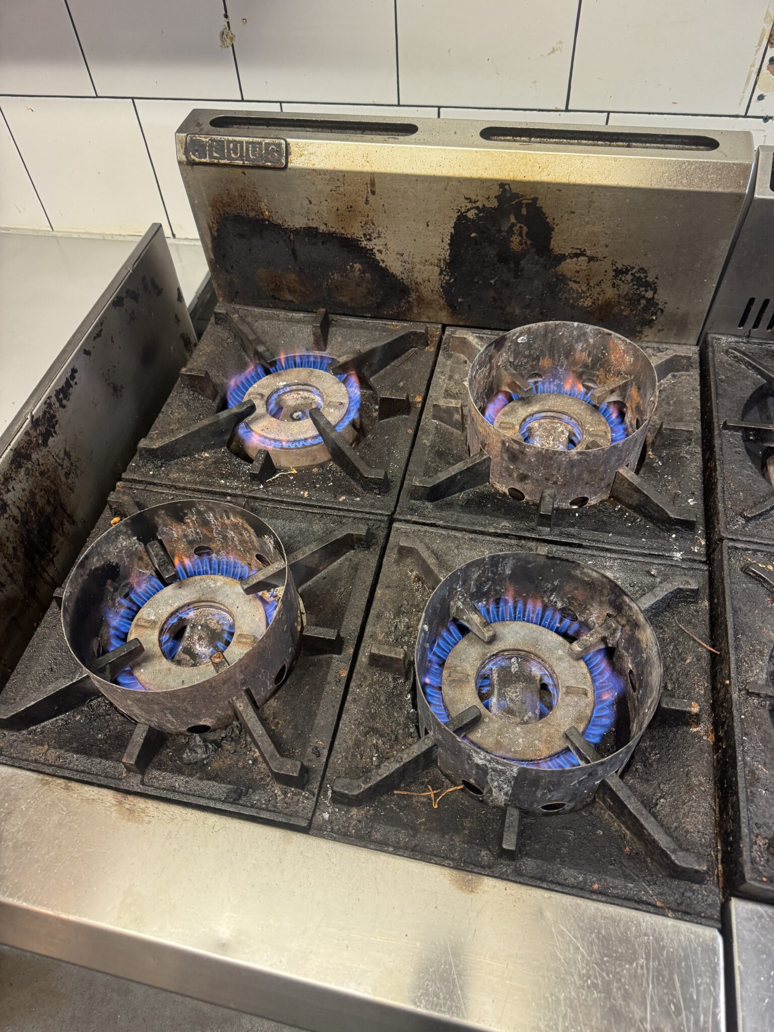 Commercial kitchen gas appliance maintenance